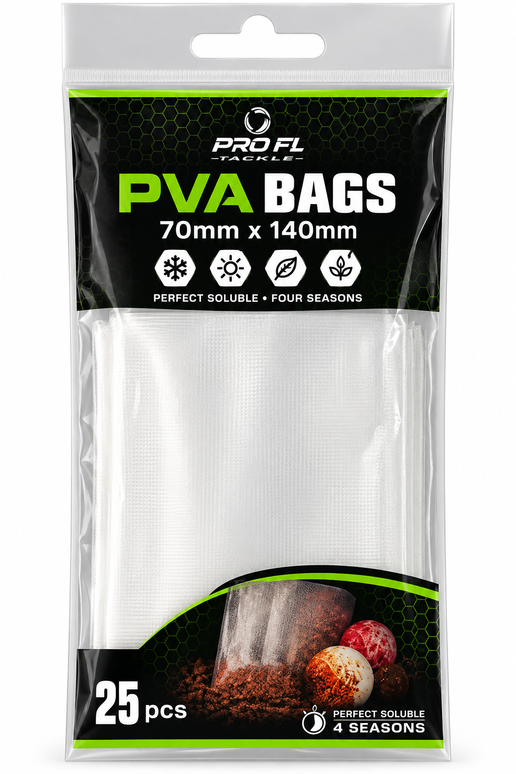 Pungi PVA PRO FL Four Seasons 70x140mm – 25 buc
