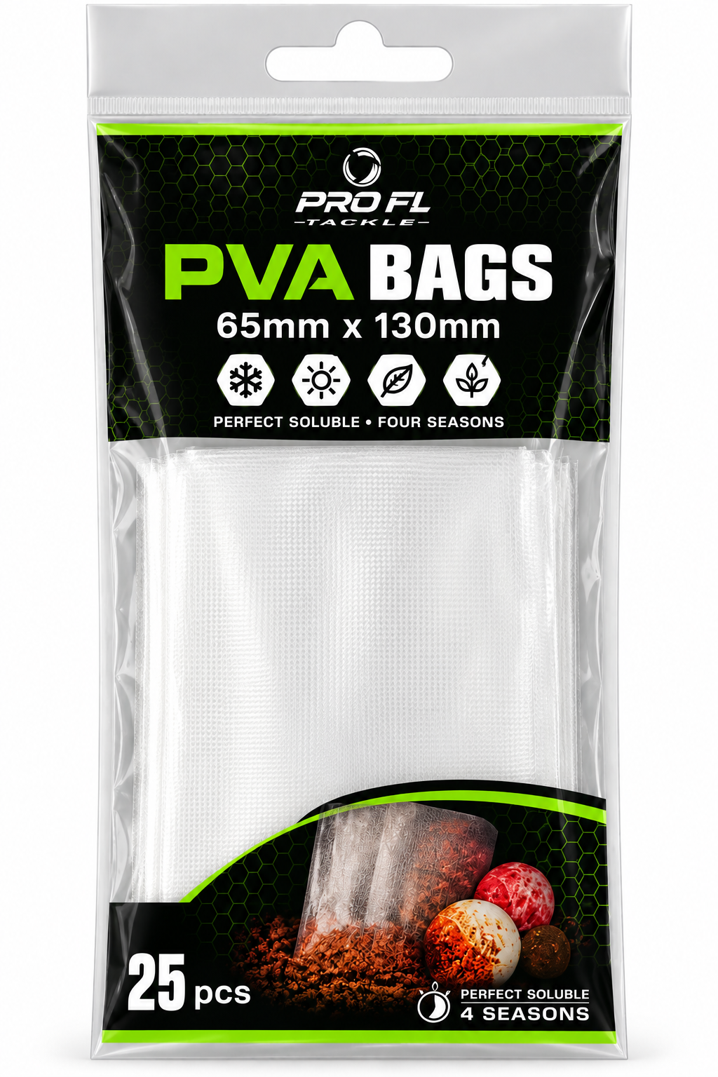 Pungi PVA PRO FL Four Seasons 65x130mm – 25 buc