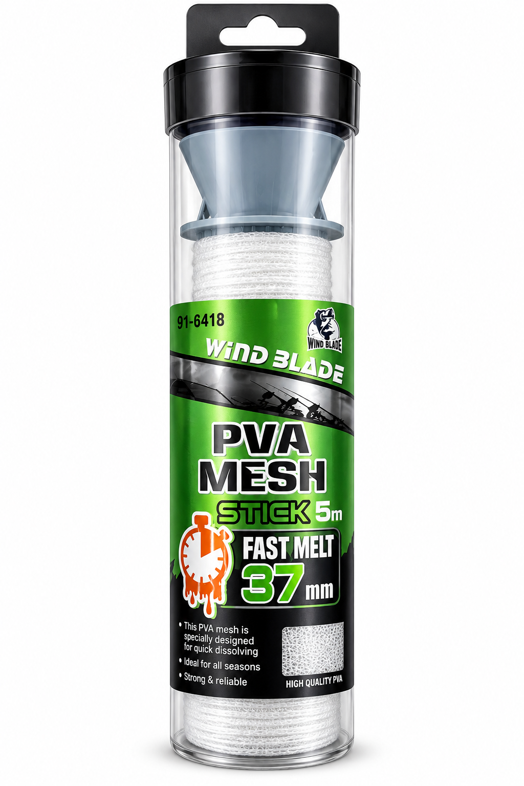 Sac Solubil Tub Windblade PVA Mesh Fast Melt 37mm 5m