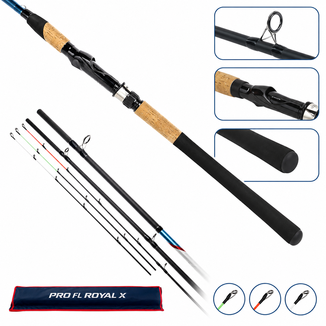 Lanseta Feeder Pro FL Royal X 3.90m 60-180g – Carbon – 3 Segmente