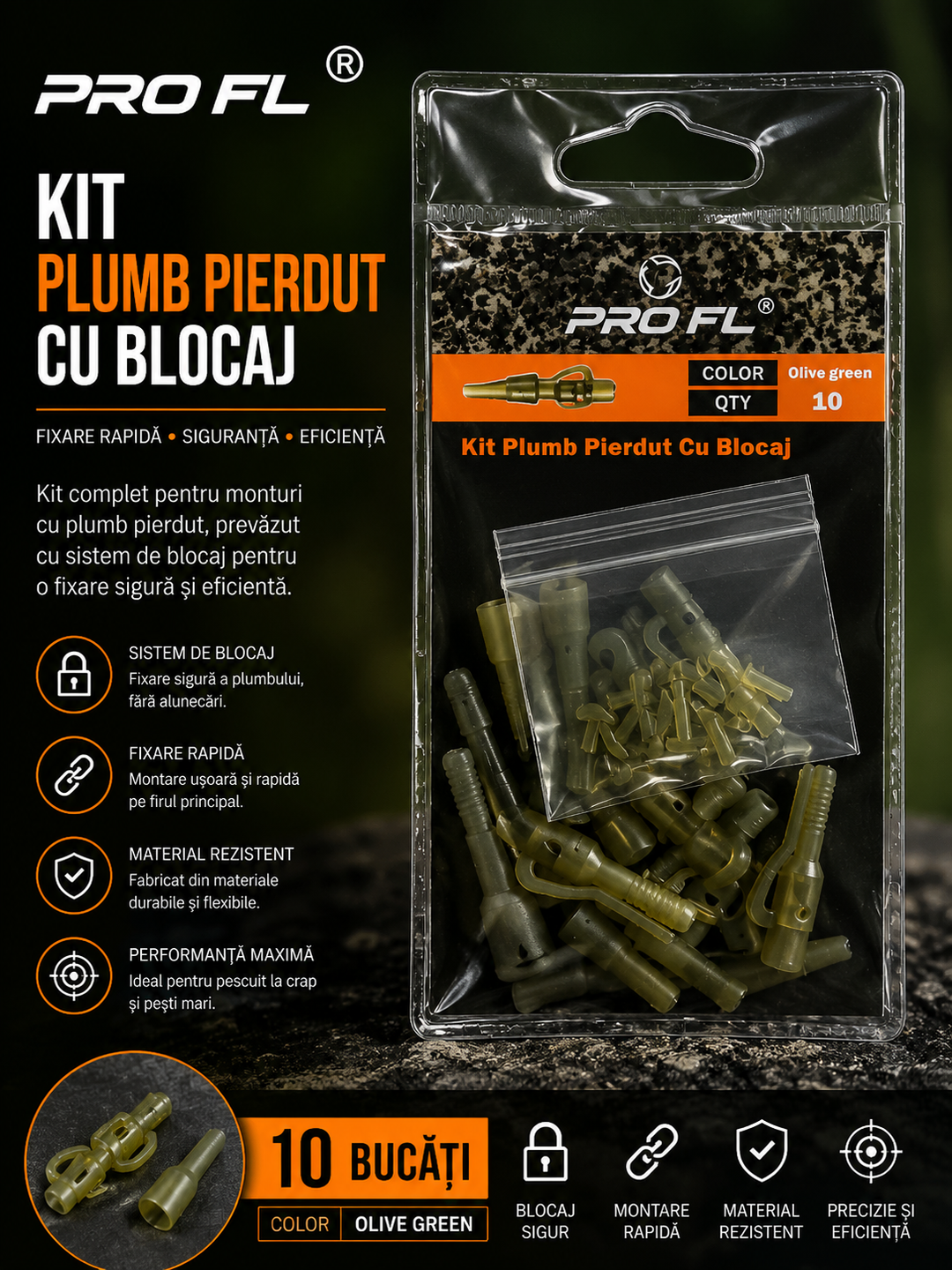 Kit FL Plumb Pierdut cu blocaj 10 buc