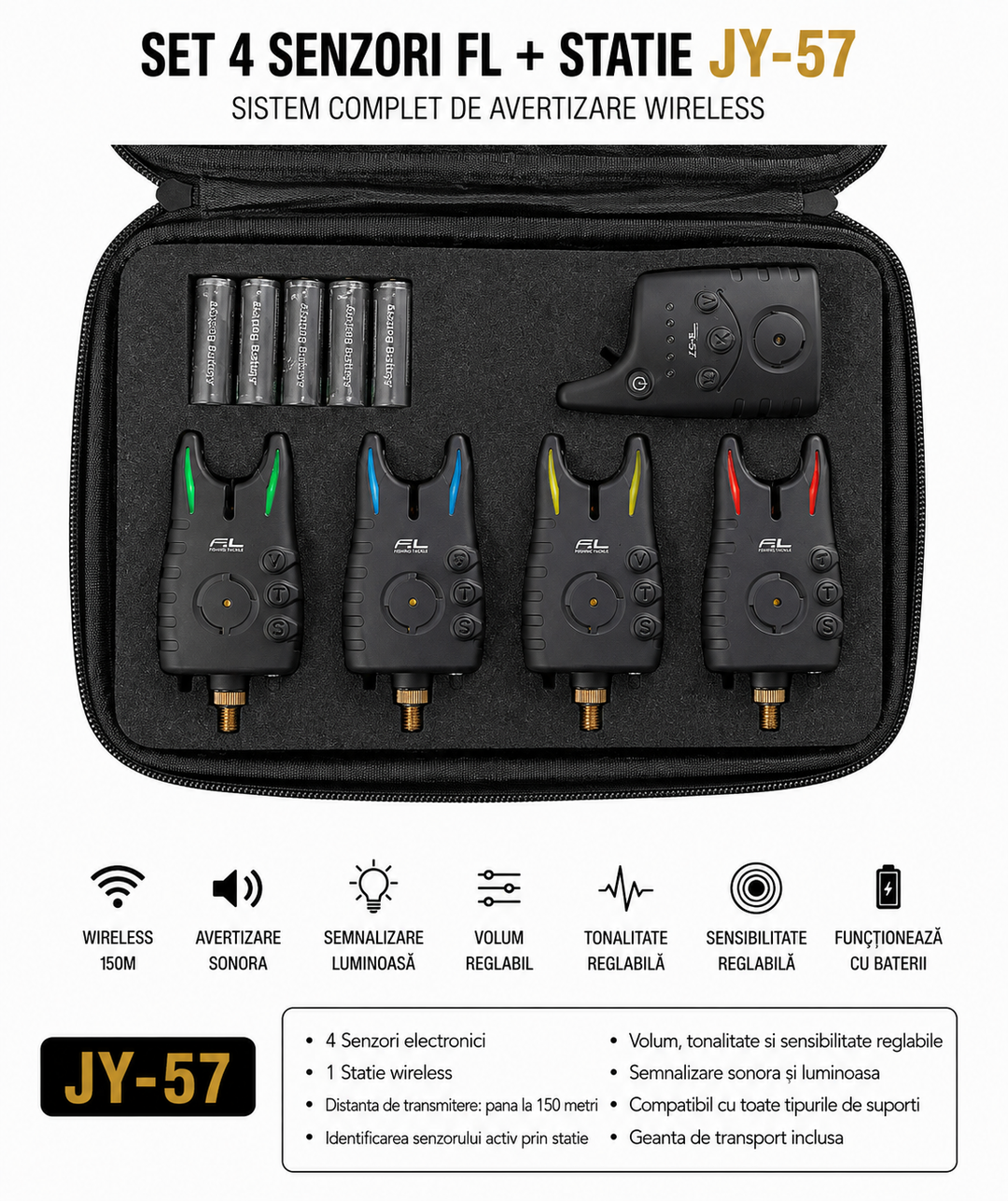 Set 4 Senzori FL + Statie JY-57