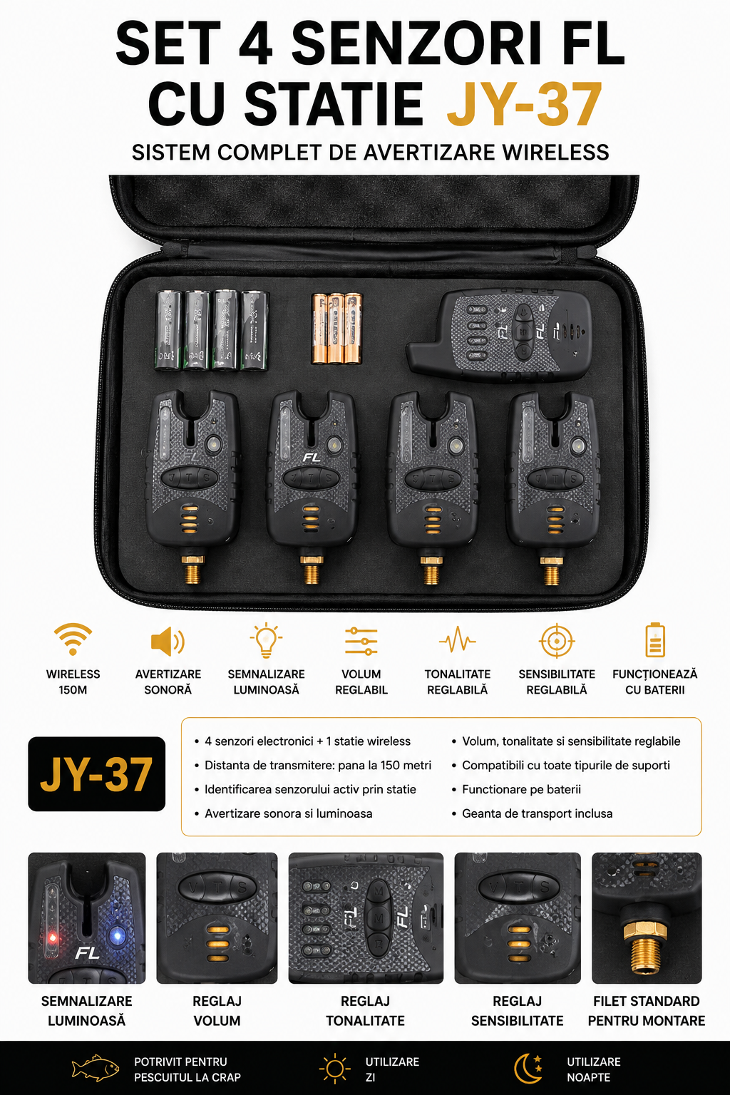 Set 4 Senzori FL cu Statie JY-37