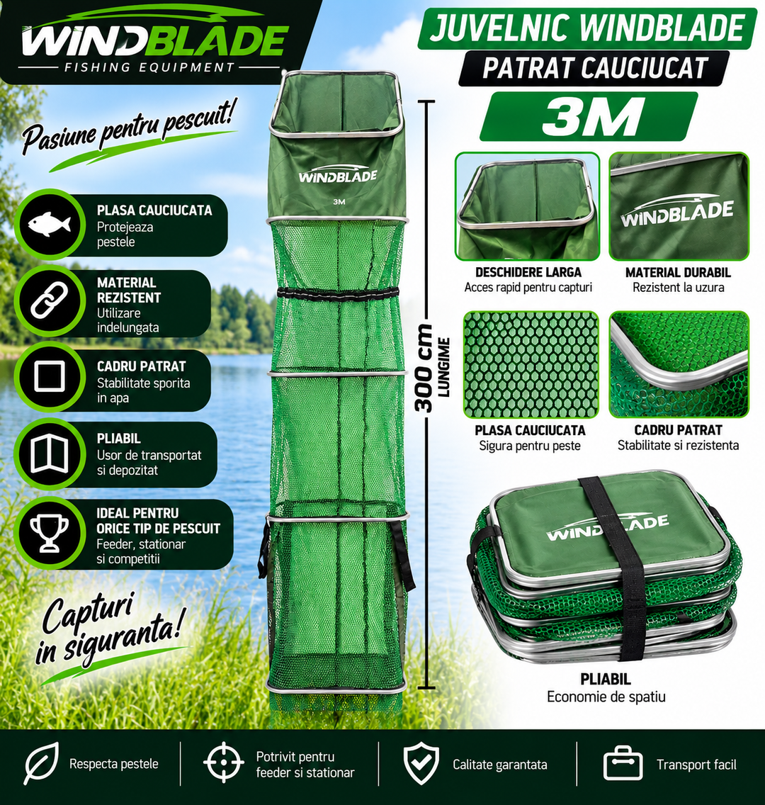 Juvelnic Windblade Patrat Cauciucat 3M
