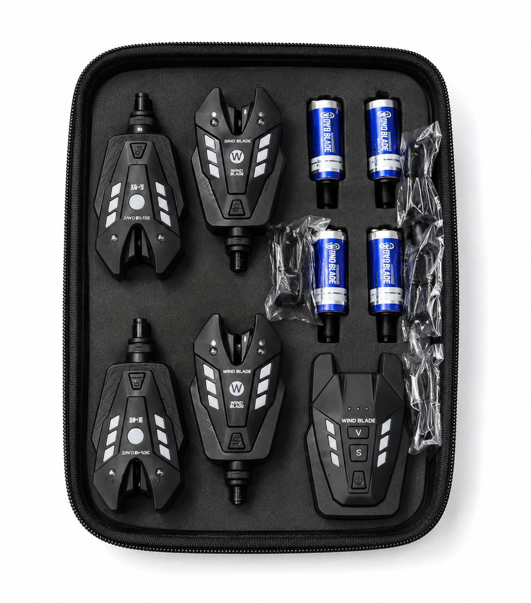 Set 4 Senzori Windblade cu Statie SG-V2 – Sistem complet de avertizare pentru pescuit