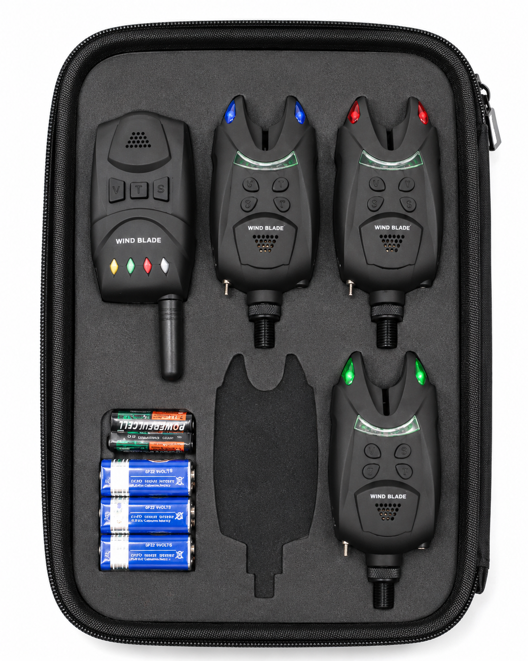 Set 3 Senzori Windblade cu Statie SG-K4 – Sistem Wireless pentru Pescuit la Crap