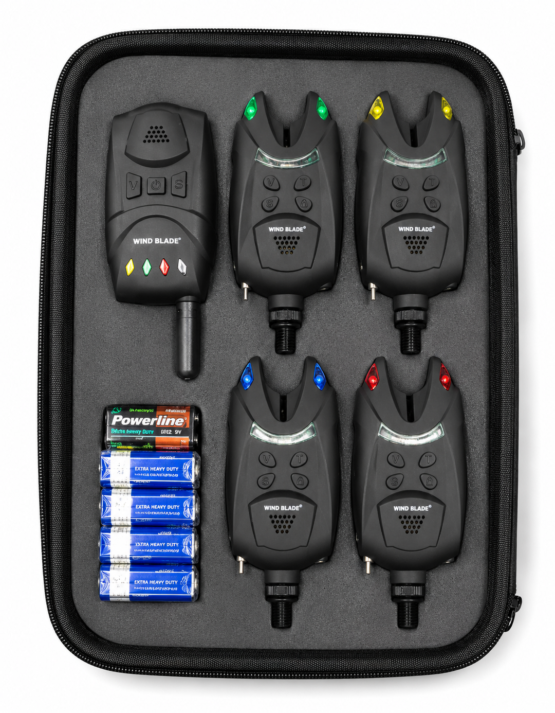 Set 4 Senzori Windblade cu Statie SG-K4 – Sistem Wireless pentru Pescuit la Crap