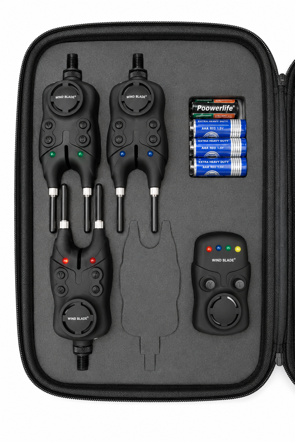 Set 3 Senzori Windblade cu Statie SG-K3 – Sistem Wireless pentru Pescuit la Crap