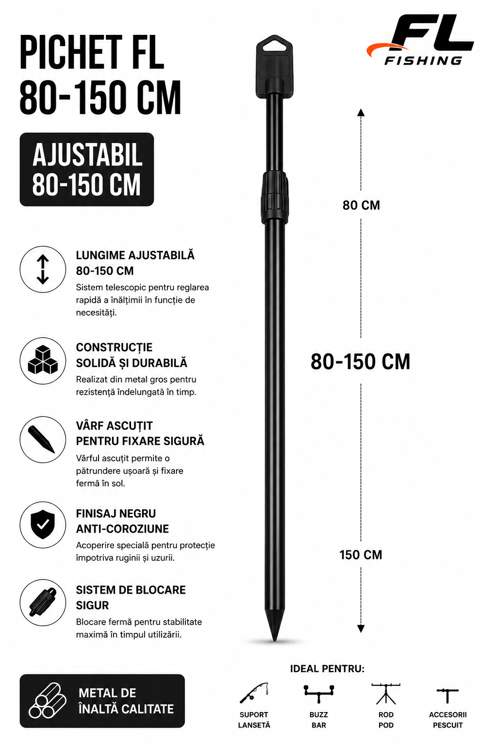 Pichet FL Reglabil 80-150 cm