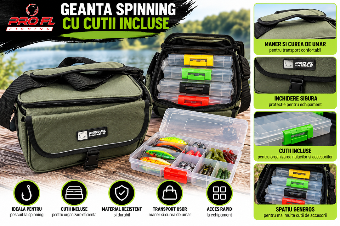 Geanta Spinning PRO FL cu Cutii Incluse