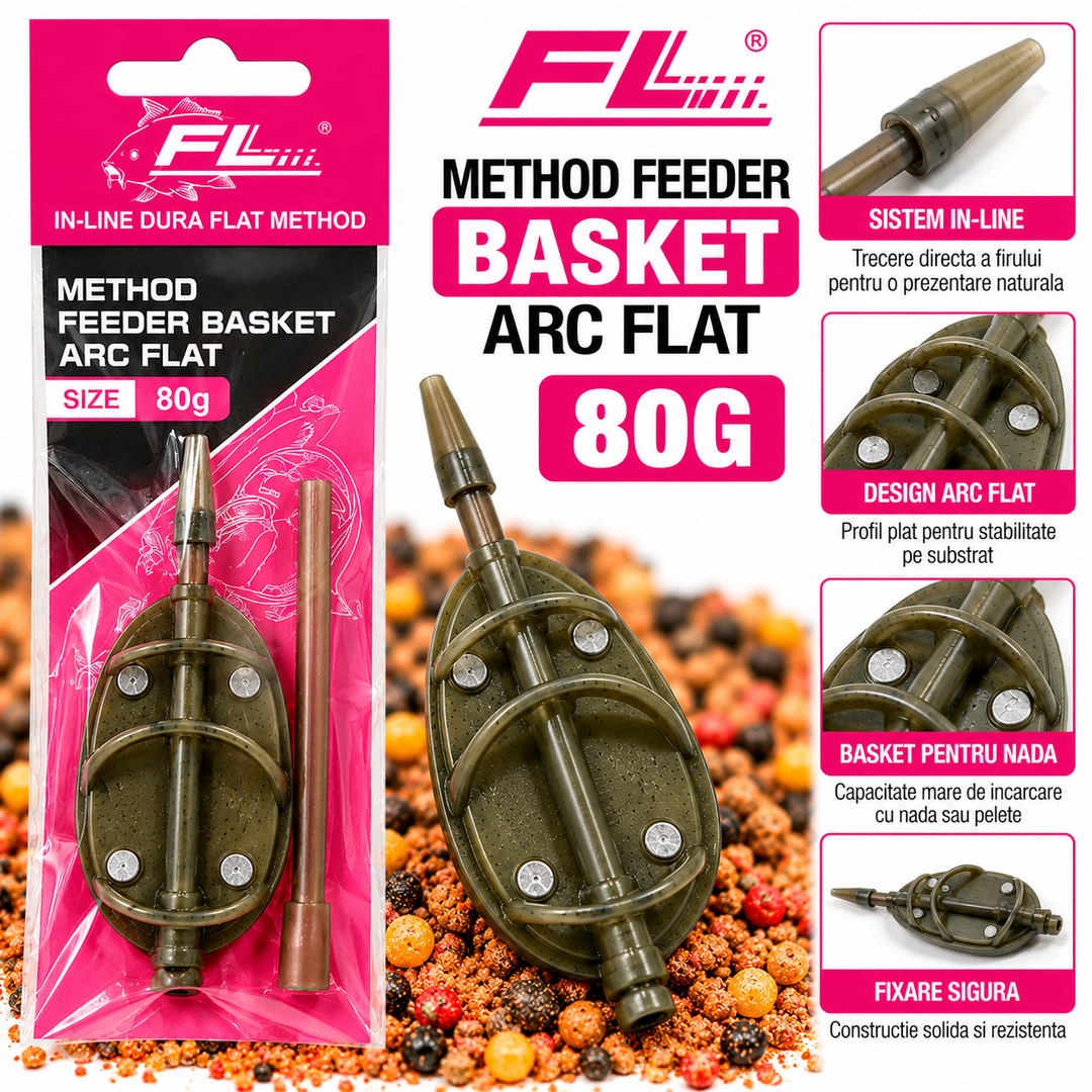 Momitor Method Feeder FL Basket Arc Flat – 80g