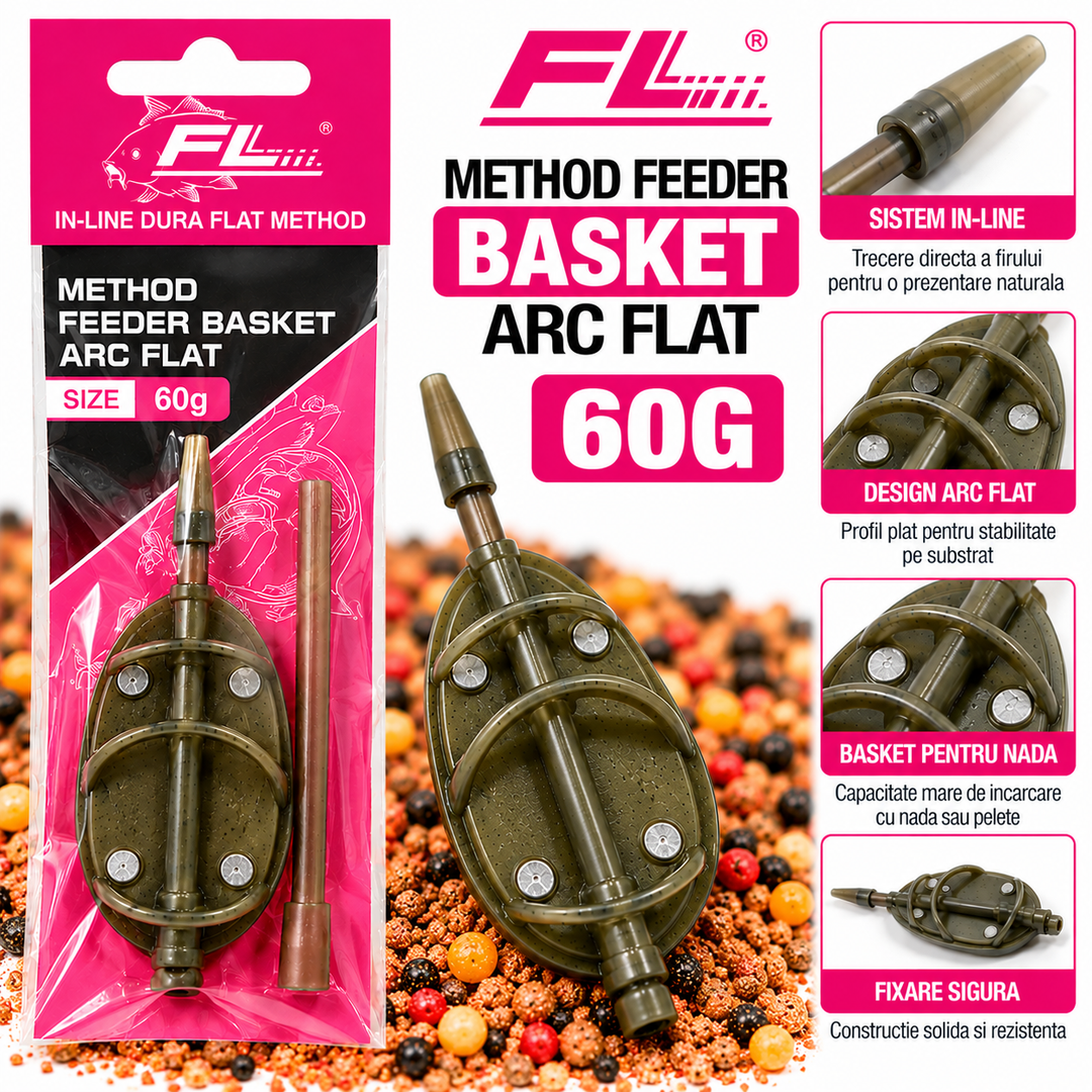Momitor Method Feeder FL Basket Arc Flat – 60g