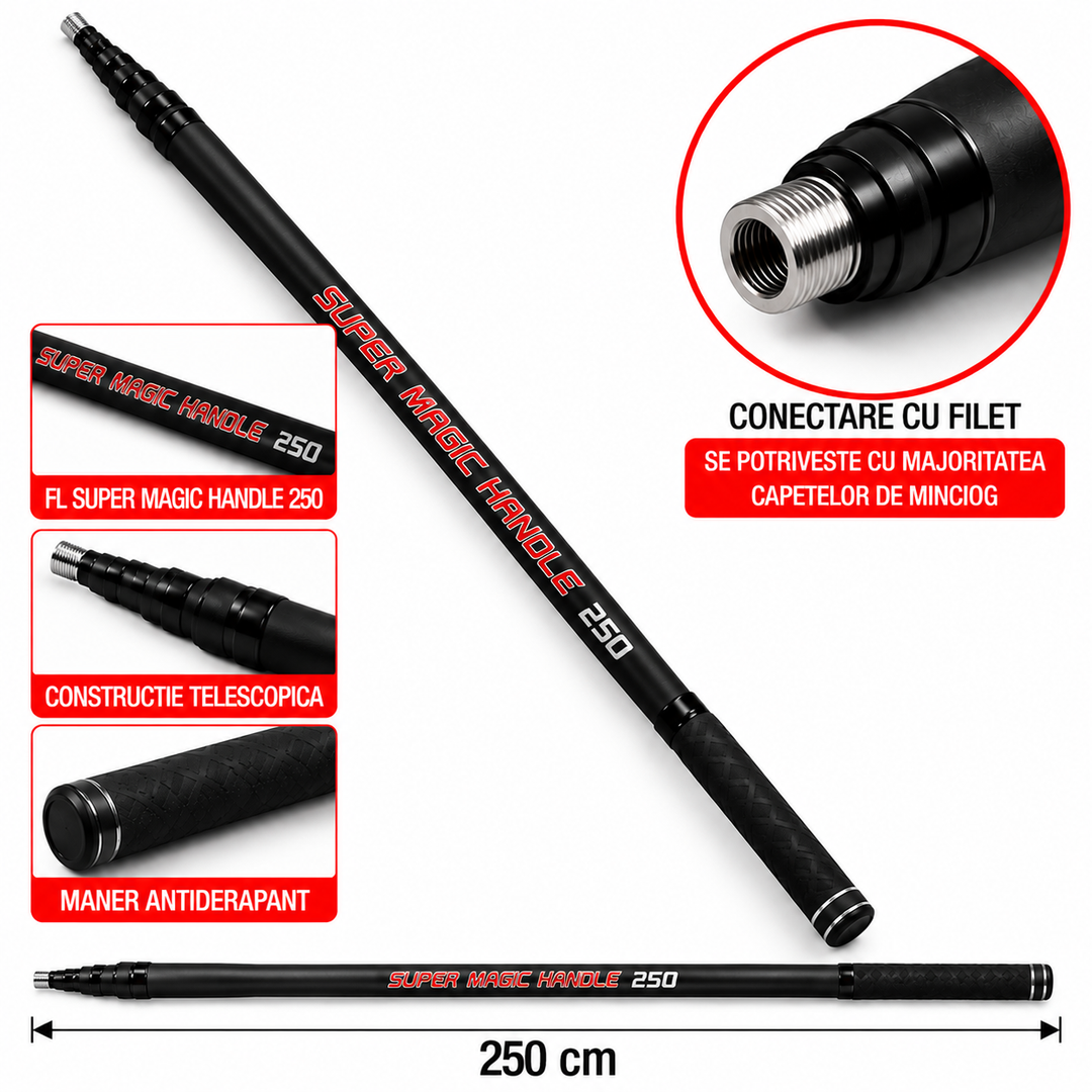 Coada Minciog Telescopica PRO FL Super Magic Handle 250cm – 2.5 Metri