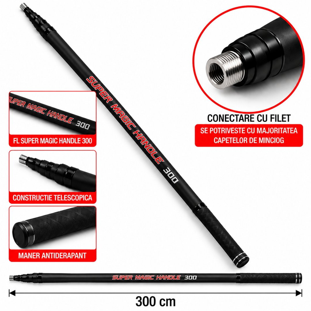 Coada Minciog Telescopica PRO FL Super Magic Handle 300cm – 3 Metri
