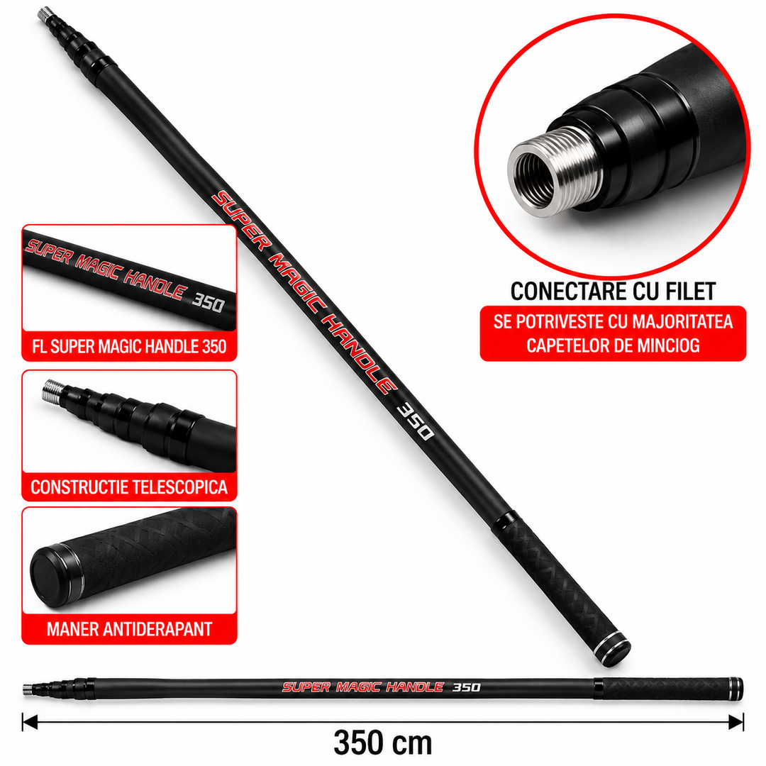 Coada Minciog Telescopica PRO FL Super Magic Handle 350cm – 3.5 Metri