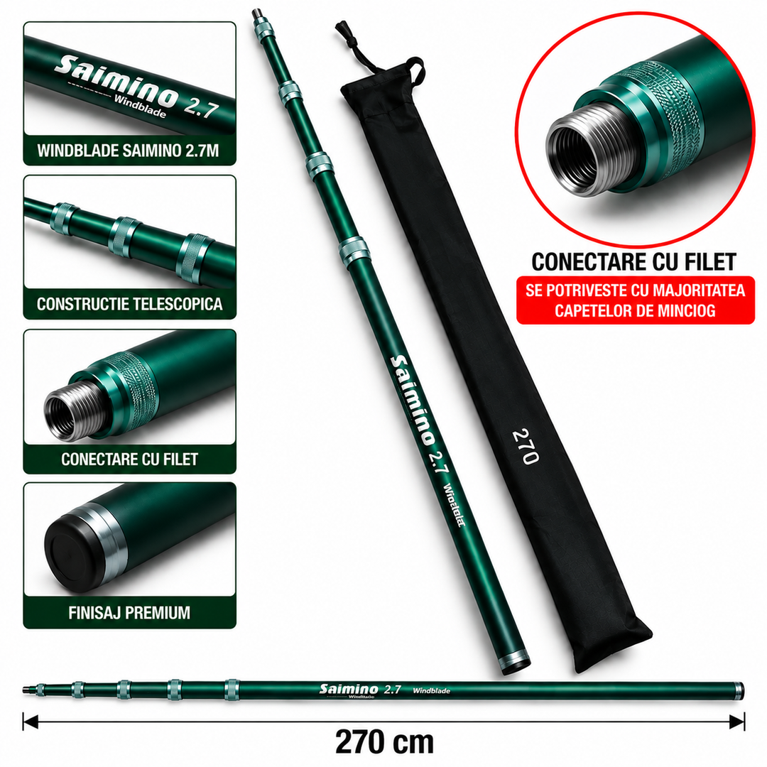 Coada Minciog Carbon Windblade Saimino 270cm – 2.7 Metri