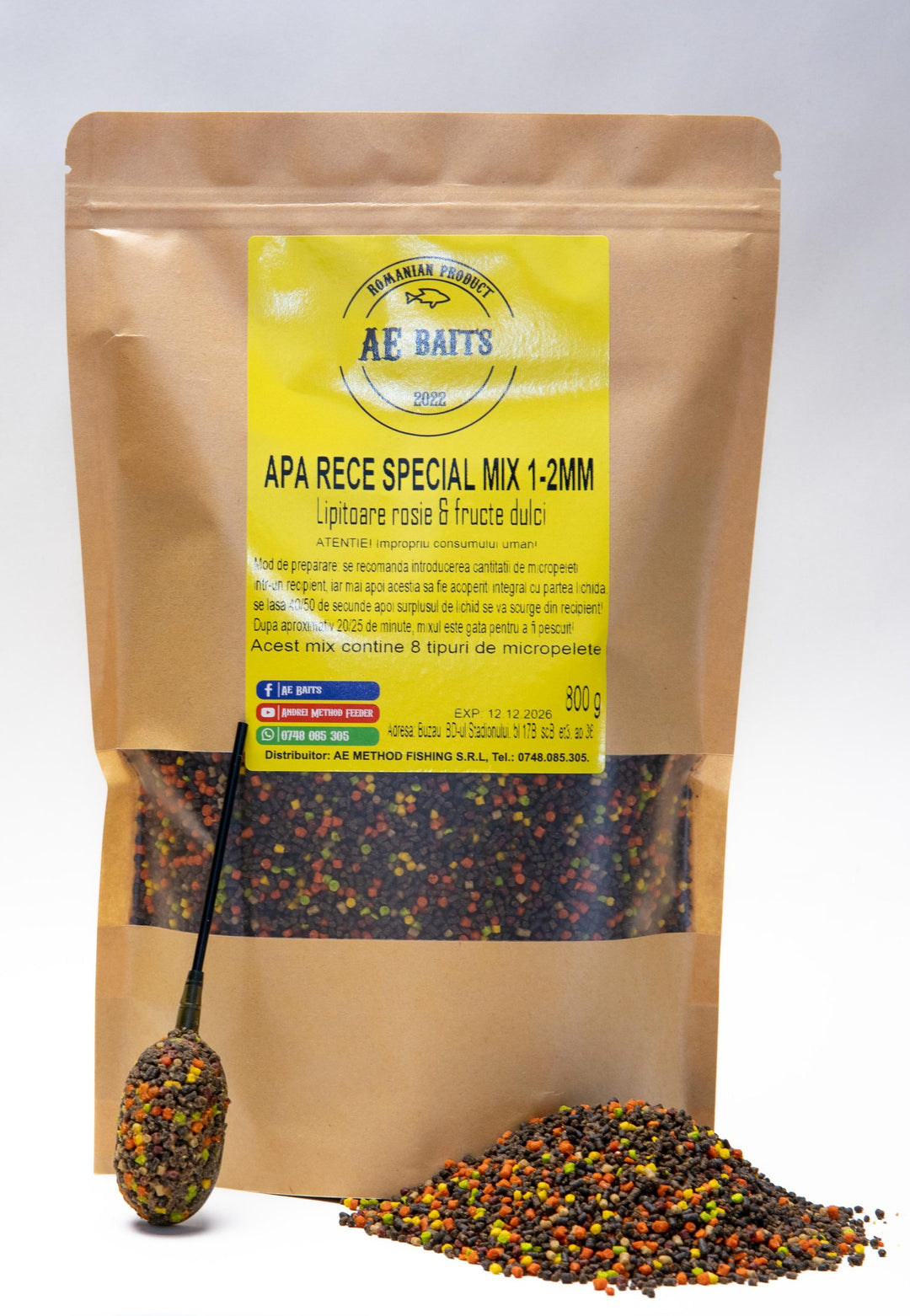 PELETE AE BAITS APA RECE SPECIAL MIX 1-2 MM LIPITOARE ROSIE