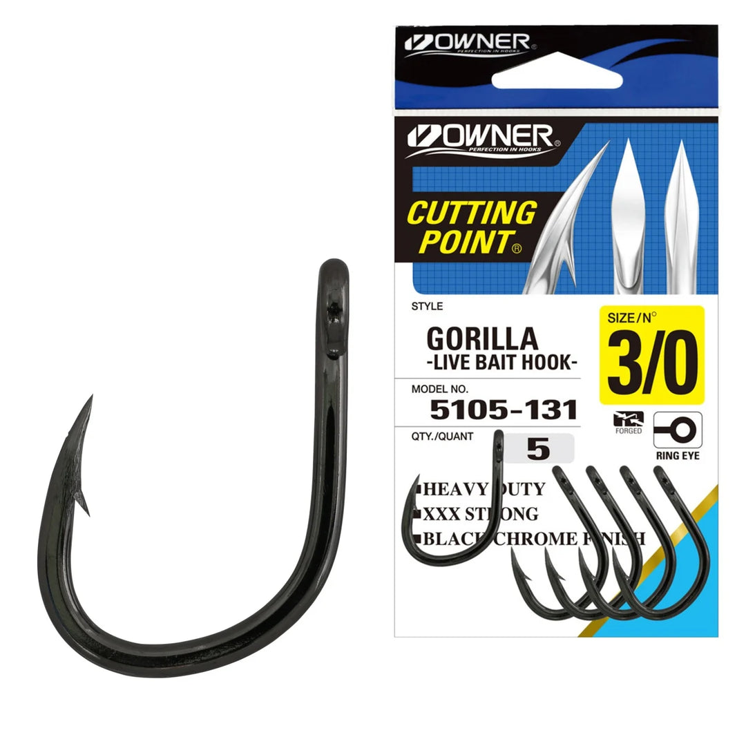 Carlig Owner 5105 Cut Gorilla Live Bait Hook Cutting Point NR.2 7BUC/PLIC