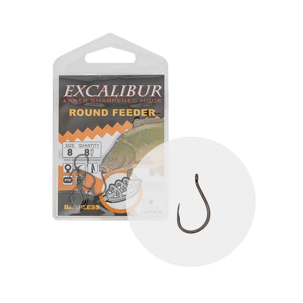 CARLIGE METHOD FEEDER EXCALIBUR ROUND BARBLESS NR.10 8 BUC/PLIC