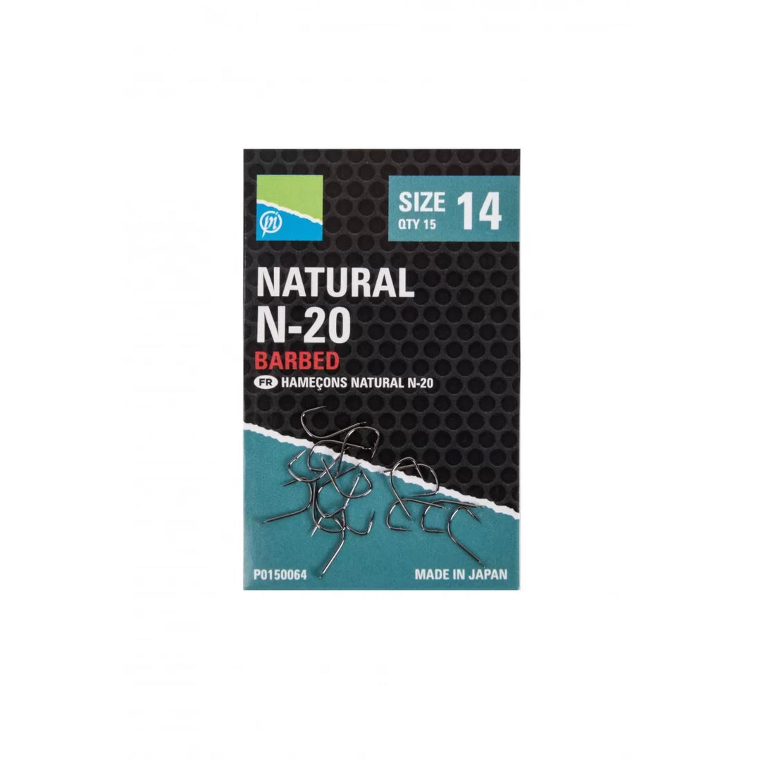 Carlige Preston Natural N-20 Nr.18 15buc/plic
