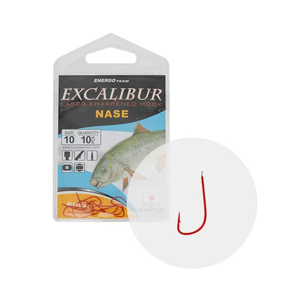 Carlige Scobar Rosii Excalibur Nase Bolo NR.14 10BUC/PLIC
