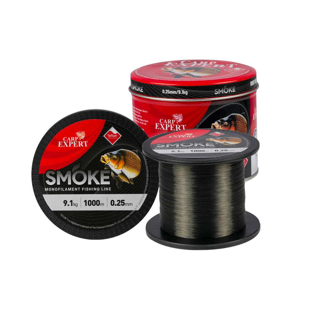 FIR CARP EXPERT SMOKE MONOFILAMENT LINE DARK GREY 300M 0.30MM 12.7KG