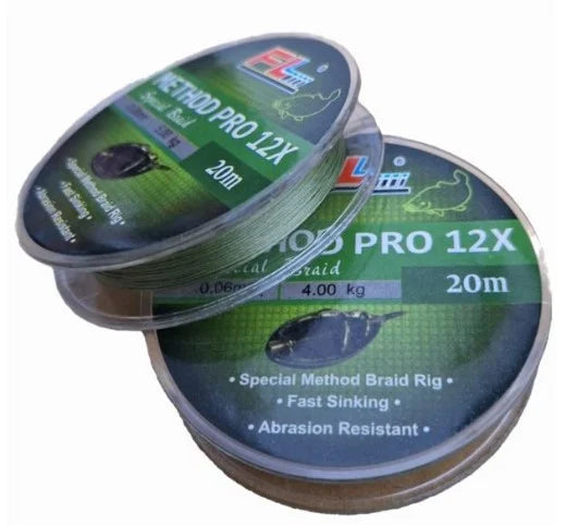 FIR TEXTIL METHOD BRAID RIG PRO 12X, 20m 0.18mm/23kg