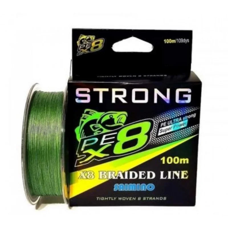 Fir textil PeX8 STRONG X8 Braided Line 100m, Super Power, 0.16mm, 11.2kg, 24.6 lbs