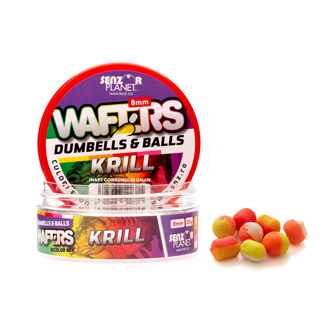 WAFTERS DUMBELLS & BALLS BICOLOR KRILL (MIX BICOLOR) 8mm 30g